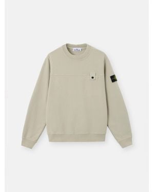 Stone Island 6100038 Brushed Organic Cotton Fleece - White