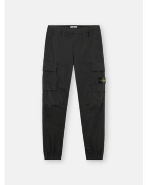 Stone Island 3100033 Stretch Cotton-Wool Satin - Black