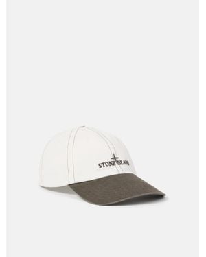 Stone Island 9100006 Tela Resinata - Weiß