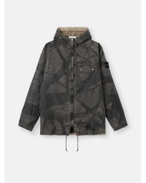 Stone Island 1200038 Laser Forest Camo Crinkle Reps-Tc - Gray