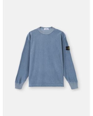 Stone Island 6100030 Jersey Corduroy - Azul