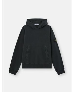 Stone Island 6100023 Brushed Organic Cotton Fleece - Black