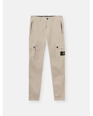 Stone Island 3100034 Stretch Organic Broken Twill Cotton 'Old' Effect - Natural