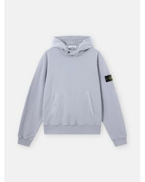 Stone Island 6100023 Brushed Organic Cotton Fleece - Blue