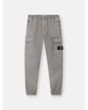 Stone Island 3100033 Stretch Organic Broken Twill Cotton 'Old' Effect - Grey
