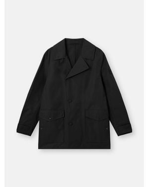 Stone Island 4100046 All-Weather Cotton Canvas S. I. Ghost - Black