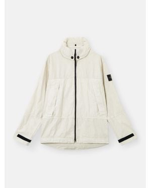 Stone Island 4100040 Raw Linen Plated-Ovd - Bianco