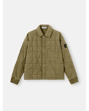 Stone Island 4100011 Cotton Nylon Tela Quilted-Tc - Green