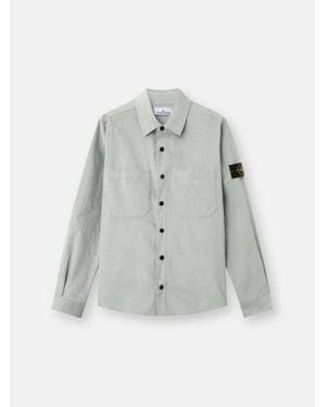 Stone Island Cotton Shirt With Pocket - Grey