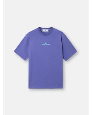 Stone Island 2100016 Combed Organic Cotton Jersey - Blu