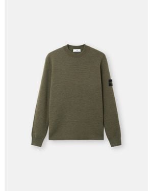 Stone Island 5100015 Rubberised Rws Wool + Organic Cotton Double - Green