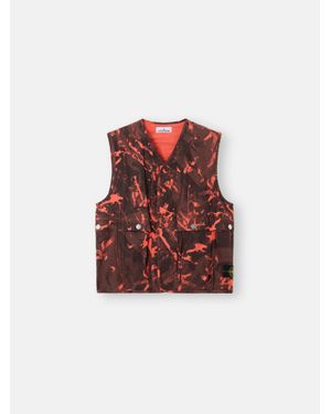 Stone Island G100010 Scan Camo On Stretch Ripstop-Ovd - Red