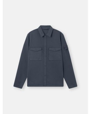 Stone Island 6100026 Heavy Organic Cotton Fleece S. I. Ghost - Blue