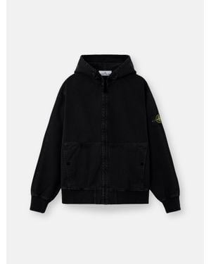 Stone Island 6100068 Organic Panama Cotton 'Old' Effect - Black