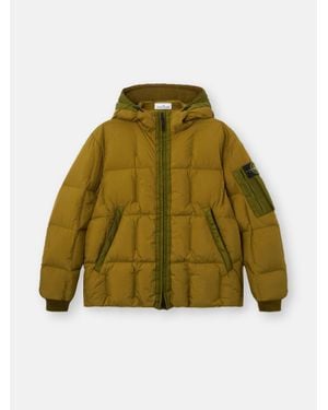 Stone Island 4100034 Garment Dyed Crinkle Reps Ny - Green