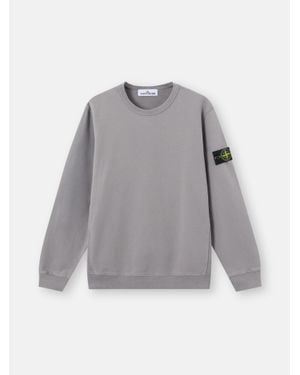 Stone Island 6100049 Brushed Organic Cotton Fleece - Gris
