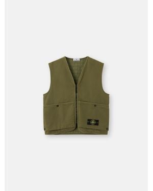 Stone Island 6100007 Organic Panama Cotton 'Old' Effect - Green