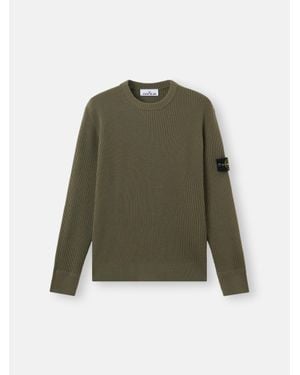 Stone Island 5100053 Full Rib Rws Wool - Green