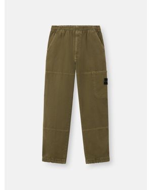 Stone Island 3100005 Organic Panama Cotton 'Old' Effect - Green