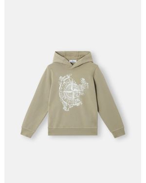 Stone Island 6100017 Organic Cotton Fleece - Bianco