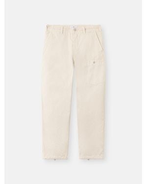 Stone Island Cotton Cargo Trousers - White
