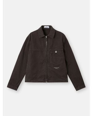 Stone Island 4100074 Slub Cotton Batavia-Tc S. I. Marina - Black