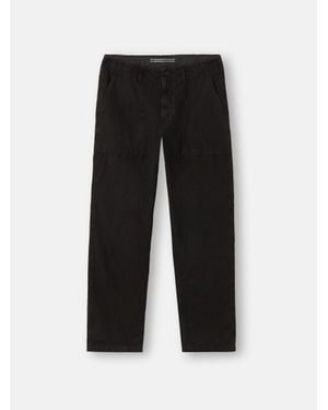 Stone Island 3100023 Brushed Organic Cotton Canvas 'Old' Effect - Nero