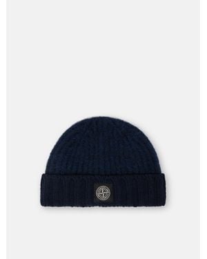 Stone Island N100009 Ribbed Baby Alpaca Blend - Blu