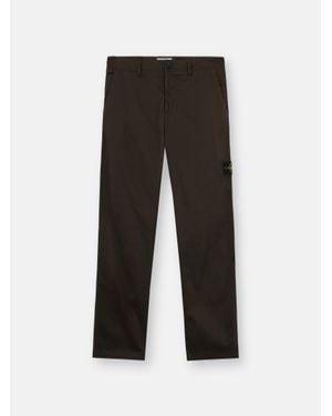 Stone Island 3100012 Stretch Organic Cotton Satin - Black