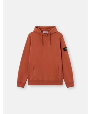 Stone Island 6100048 Brushed Organic Cotton Fleece - Orange