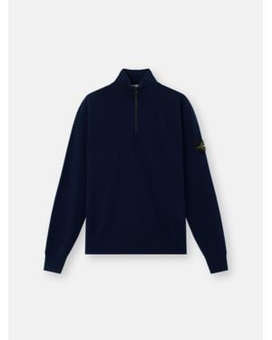 Stone Island 5100008 Stretch Rws Wool - Blau