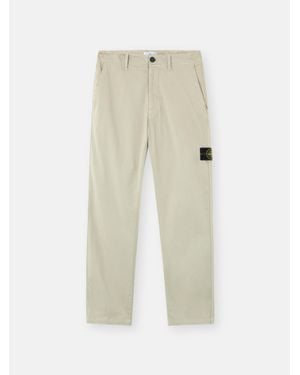 Stone Island 3100012 Stretch Organic Cotton Satin - White