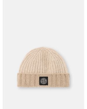 Stone Island N100009 Ribbed Baby Alpaca Blend - Natural