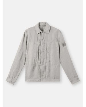 Stone Island 1200010 Diagonal Linen Ghost - Grey