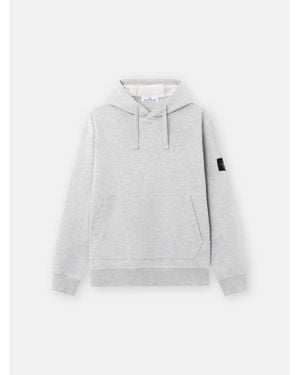 Stone Island Hoodie With Compass Patch - White