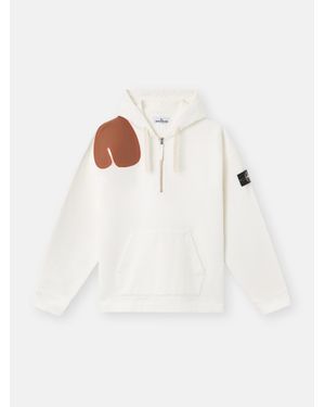 Stone Island 6100002 Knit-Look Cotton Raw Beauty - White