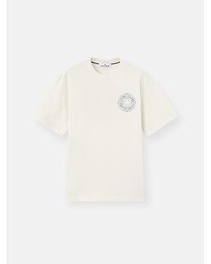 Stone Island "Outline Compass" Graphic T-Shirt - White