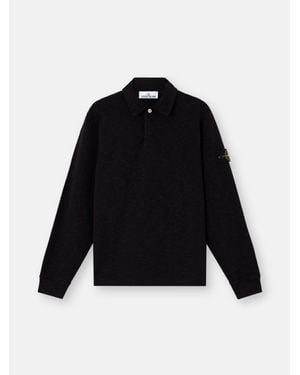 Stone Island 6100054 Vanisé Brushed Heavy Cotton Jersey - Nero