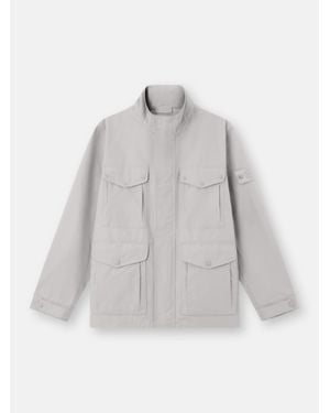 Stone Island 4100035 All-Weather Cotton Canvas S. I. Ghost - Grey