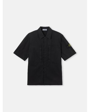 Stone Island 1200037 Stretch Organic Cotton Twill - Black