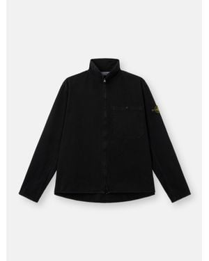 Stone Island 1200014 Organic Panama Cotton 'Old' Effect - Black