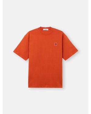 Stone Island 2100030 Combed Organic Cotton Jersey - Red