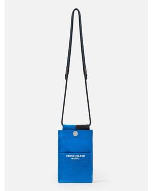 Stone Island 912Xd Plated Cotton Canvas Marina - Blue