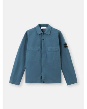 Stone Island 1200009 Organic Cotton Ripstop - Blue