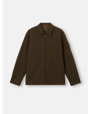 Stone Island 6100014 Cotton Wool Fleece S. I. Ghost - Verde