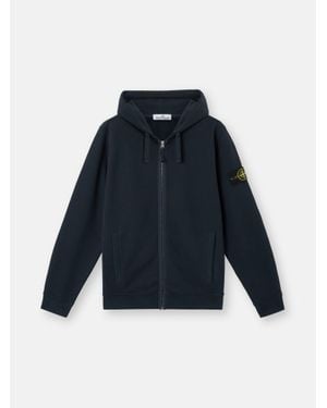 Stone Island 6100067 Brushed Organic Cotton Fleece - Blue