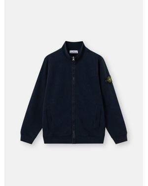 Stone Island 6100066 Brushed Organic Cotton Fleece - Azul