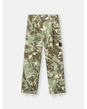 Stone Island 3100028 Scan Camo On Stretch Ripstop-Ovd - Green
