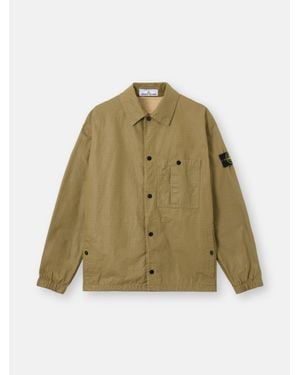 Stone Island 1200018 Double-Coated Cotton Ripstop - Green