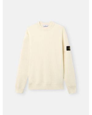 Stone Island 5100154 Ribbed Soft Organic Cotton - Natural